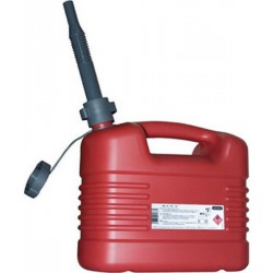 Bidon d'essence en matière synthétique, Volume : 10 l, Dimensions 329 x 195 x 319 mm, Poids à vide 820 g