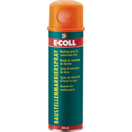 Spray de marquage pour chantier aérosol 500ml rouge E-COLL 1 PCS