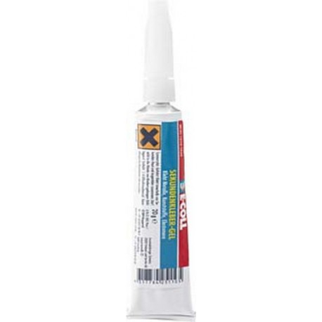 Gel de colle instantanée, Modèle : Tube de 20 g (Par 10)