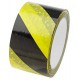 Ruban de signalisation PVC autoadhésif 60mmx66m jaune/noir 1 rouleau