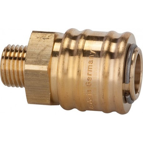 Coupleur à filetage mâle, Raccord : G 3/8 pouces, OC 21 mm, Long. 39 mm