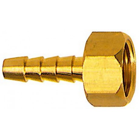 Embout à olive à visser à filetage femelle, Raccord : G 3/8 pouces, Pour tuyau flexible LW 8 mm, OC 19 mm, Long. : 36 mm