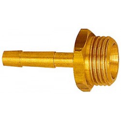 Embout à olive à visser à filetage mâle, Raccord : G 3/8 pouces, Pour tuyau flexible LW 6 mm, OC 19 mm, Long. : 48,5 mm