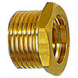 Fileté mále réducteur, court, Raccord : G 1/2 filetage mâle x G 3/8 filetage femelle pouces, OC 22 mm, Long. 15,5 mm