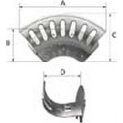 Support de tuyau aluminium petit RIEGLER 1 PCS