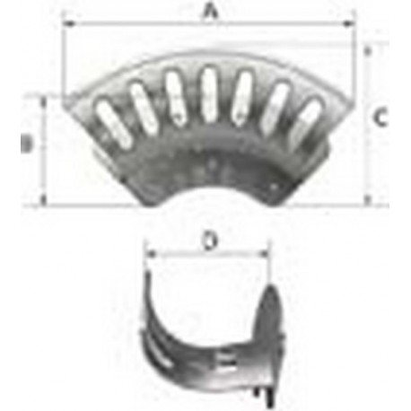 Support de tuyau aluminium petit RIEGLER 1 PCS