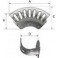 Support de tuyau flexible, Taille : grand, A 336 mm, B 124 mm, C : 152 mm, D : 132 mm, Nombre de raccords de tuyaux max. : 45-50 m à NW 13