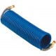 Tuyau flexible spiralé en nylon avec raccord vissable, Dimensions : 11,8 x 9,5 mm, Raccord R 3/8 pouces, Ø de spirale extérieure 140 mm, Long. : 7,5 m