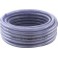 Tuyau tissu en PVC transparent, Dimensions : 9 x 3 mm, Long. 25 m