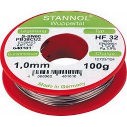 Fil d'apport pour l'électronique, Modèle : Bobine de 100 g, Ø 1,0 mm