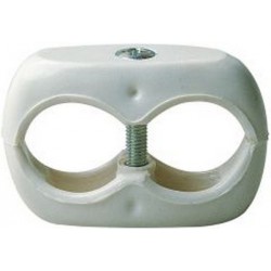 Pince double/Pince double pour tuyaux souples, Modèle : Plastique, Ø 16/16 mm (Par 100)