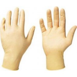 Gants jetables, latex poudré, Taille : 10