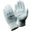 Gant en tricot avec polyuréthane à tricot fin, blanc, Taille : 11 (par 10)