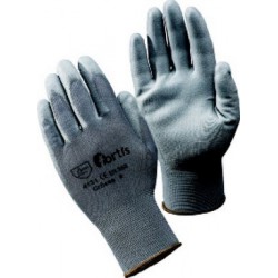 Gant en tricot avec polyuréthane à tricot fin, gris, Taille : 11 (par 10)