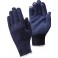 Gant en tricot, coton polyester, bleu, Taille : 8 (par 12)