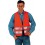 Gilet de signalisation, Modèle : Tissu mélangé coton, Couleur orange