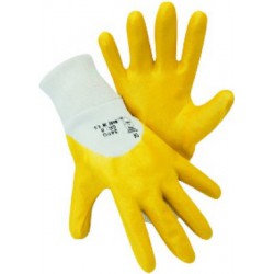 Gants en nitrile Mechanic jaune, Taille : 9 (par 12)