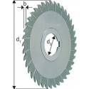 Fraise 3 tailles étroite, Ø x Larg. : d1 - js16 x b - k11 : 63 x 2,5 mm, Alésage d2 - H7 22 mm, Nombre de dents 28