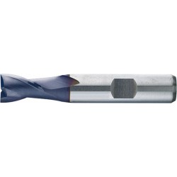 Fraise à rainurer extra courte, type N, en acier à coupe rapide à 8% de cobalt, surface recouverte de TiAIN, Ø d1 - e8 : 3,0 mm, Long. totale l1 49 mm
