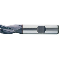 Fraise à rainurer extra courte, type N, en acier à coupe rapide à 8% de cobalt, surface recouverte de TiAIN, Ø d1 - e8 : 8,0 mm, Long. totale l1 61 mm