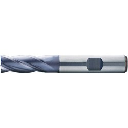 Fraise cylindrique courte, type N, en acier à coupe rapide à 8% de cobalt, surface recouverte de TiAIN, Ø d1 - k10 : 8,0 mm, Long. totale l1 69 mm