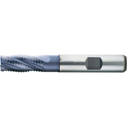 Fraise d'ébauche courte, type NR, 4 dents, en acier à coupe rapide à 5% de cobalt, surface recouverte de TiAIN, Ø d1 - k12 : 8,0 mm