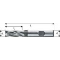 Fraise d'ébauche courte, type HR, 3 à 6 dents, en acier à coupe rapide à 10% de cobalt, sans revêtement, Ø d1 - k12 : 16,0 mm