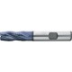 Fraise d'ébauche courte, type HR, 3 à 6 dents, en acier à coupe rapide à 10% de cobalt, surface recouverte de TiAIN, Ø d1 - k12 : 6,0 mm