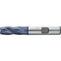 Fraise d'ébauche courte, type HR, 3 à 6 dents, en acier à coupe rapide à 10% de cobalt, surface recouverte de TiAIN, Ø d1 - k12 : 14,0 mm