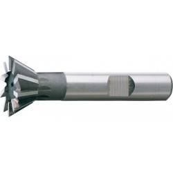 Fraise conique, forme C, 45°, Ø d1 - js16 : 16,0 mm, Long. totale l1 60 mm, Hauteur de coupe b - js 14 4,0 mm, Ø queue d2 - h6 : 12 mm, Dents : 6