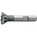 Fraise conique, forme C, 45°, Ø d1 - js16 : 16,0 mm, Long. totale l1 60 mm, Hauteur de coupe b - js 14 4,0 mm, Ø queue d2 - h6 : 12 mm, Dents : 6