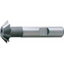 Fraise conique, forme D, 60°, Ø d1 - js16 : 16,0 mm, Long. totale l1 60 mm, Hauteur de coupe b - js 14 6,3 mm, Ø queue d2 - h6 : 12 mm, Dents : 6