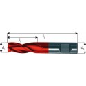 Microfraise extra courte, 3 dents, 45°, en carbure monobloc, Fire, Ø d1 - h10 : 1,00* mm, Long. totale l1 38 mm, Long. coupe l2 2 mm