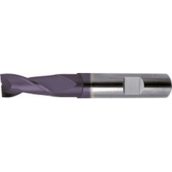 Fraise cylindrique longue, type N, queue HB - UF, en carbure monobloc, DIN 6527, surface recouverte de TiAIN, Ø d1 - h10 : 3,0 mm, Long. totale l1 57 mm