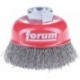 Brosse à boisseau acier M1 4 fil d'acier 100 x03 mm ondulée FORUM