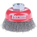 Brosse à boisseau acier M1 4 fil d'acier 100 x03 mm ondulée FORUM