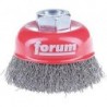 Brosse à boisseau acier M1 4 fil d'acier 100 x03 mm ondulée FORUM
