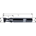 Fraise cylindrique courte, 2 dents, en carbure monobloc pour l'aluminium, Ø d1 - h10 : 4,0 mm, Long. totale l1 54 mm, Long. coupe l2 5 mm