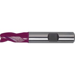 Fraise courte, queue HB, 3 dents, 30°, en carbure monobloc, TiAIN, Ø d1 - h10 : 2,0 mm, Long. totale l1 50 mm, Lames de l2 3 mm, Ø queue d2 - h6 : 6 mm