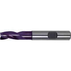 Fraise, queue HB, 3 dents, 30°, en carbure monobloc, revêtement TiAIN, Ø d1 - h10 : 6,0 mm, Long. totale l1 57 mm, Long. coupe l2 10 mm