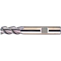 Fraise cylindrique longue, 3 dents, 45°, en carbure monobloc, sans revêtement, Ø d1 - h10 : 3,0 mm, Long. totale l1 57 mm, Long. coupe l2 7 mm