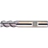 Fraise cylindrique longue, 3 dents, 45°, en carbure monobloc, sans revêtement, Ø d1 - h10 : 4,0 mm, Long. totale l1 57 mm, Long. coupe l2 8 mm