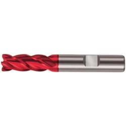 Fraise cylindrique longue, 4 dents, en carbure monobloc avec angle d'hélice de 35°/38°, queue HB, Fire, Ø d1 - h10 : 12,0 mm, Long. totale l1 83 mm