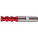 Fraise cylindrique longue, 4 dents, en carbure monobloc avec angle d'hélice de 35°/38°, queue HB, Fire, Ø d1 - h10 : 20,0 mm, Long. totale l1 104 mm