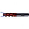 Fraise à queue, longue, type NH, 4 dents, en carbure monobloc, angle d'hélice de 40°/42° et arrosage centrale, Ø d1 - h10 : 6,0 mm, Long. totale l1 57 mm