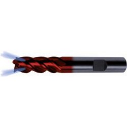 Fraise à queue, longue, type NH, 4 dents, en carbure monobloc, angle d'hélice de 40°/42° et arrosage centrale, Ø d1 - h10 : 10,0 mm, Long. totale l1 72 mm