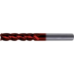 Fraise cylindrique longue, en carbure monobloc avec angle d'hélice de 35°/38°, Ø d1 - h10 : 10 mm, Long. totale l1 100 mm, Long. coupe l2 40 mm