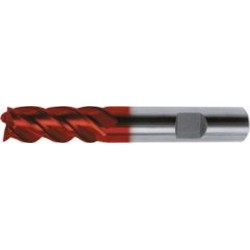 Fraise cylindrique longue, 4 dents, en carbure monobloc avec angle d'hélice de 40°/42°, queue HB, Fire, Ø d1 - h10 : 4,0 mm, Long. totale l1 57 mm