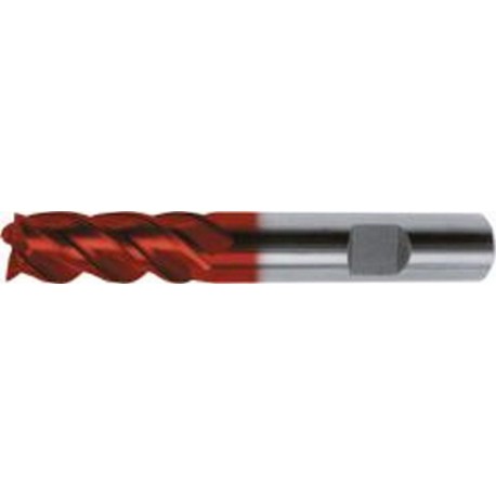 Fraise cylindrique longue, 4 dents, en carbure monobloc avec angle d'hélice de 40°/42°, queue HB, Fire, Ø d1 - h10 : 5,0 mm, Long. totale l1 57 mm