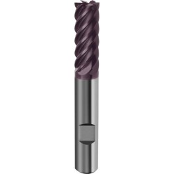 Fraise cylindrique longue, type H, en carbure monobloc, queue HB, de 6 à 8 dents, recouverte de TiAIN, Ø d1 - e8 : 10,0 mm, Long. totale l1 72 mm